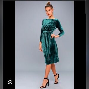 NWT BB Dakota Lennox Velvet Midi Dress Sz L